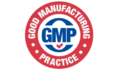 GMP certified manufacturing badge